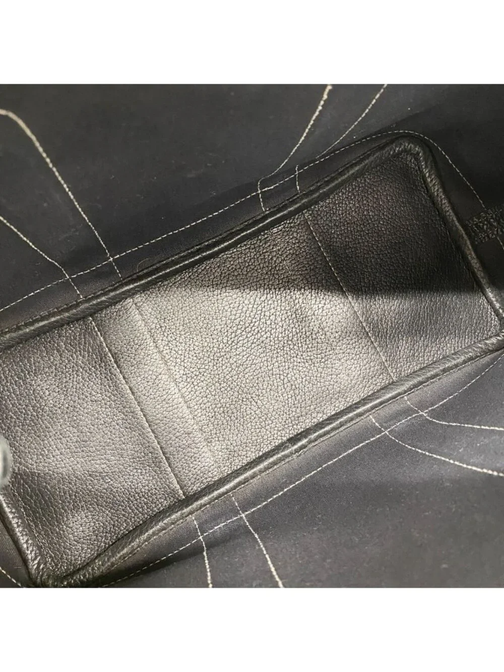 Hermes Tote Garden Party TPM Toile Officier Black Gold